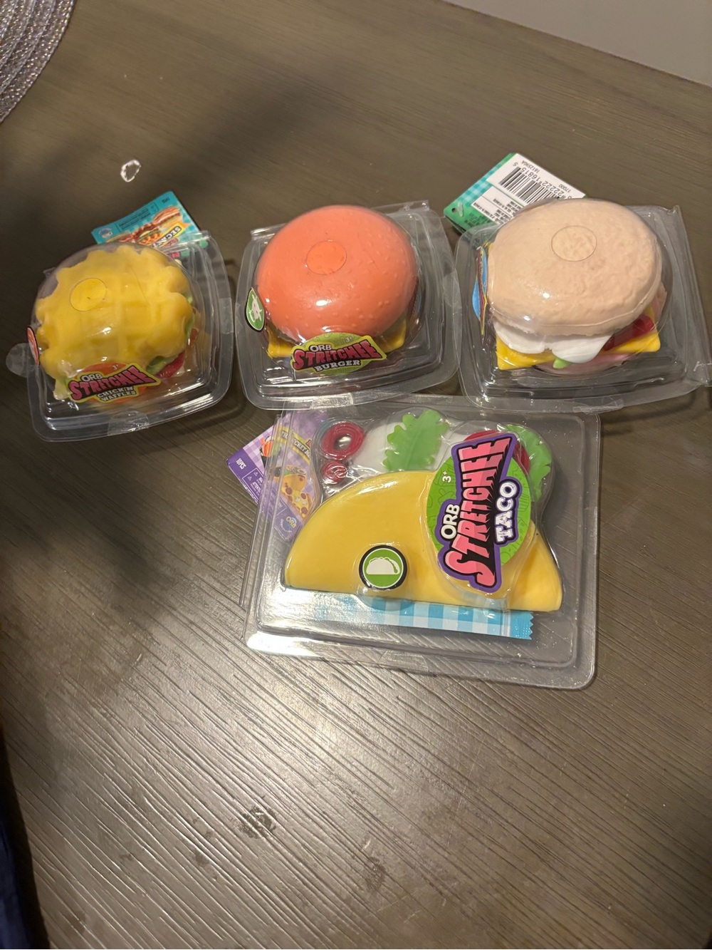 Squishy Taco & Fast-Food Play Set - Yellow, Orange, Cream Pieces